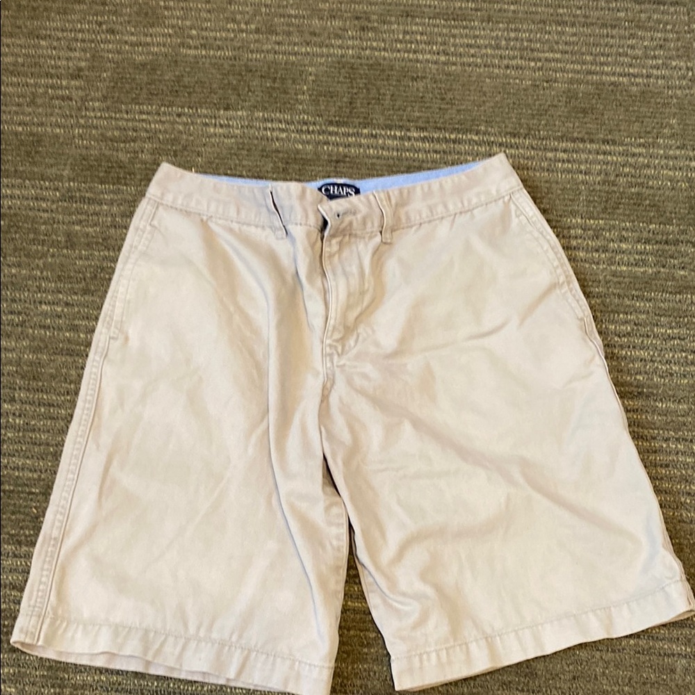 Chaps Tan Flat Front Shorts Classic Style